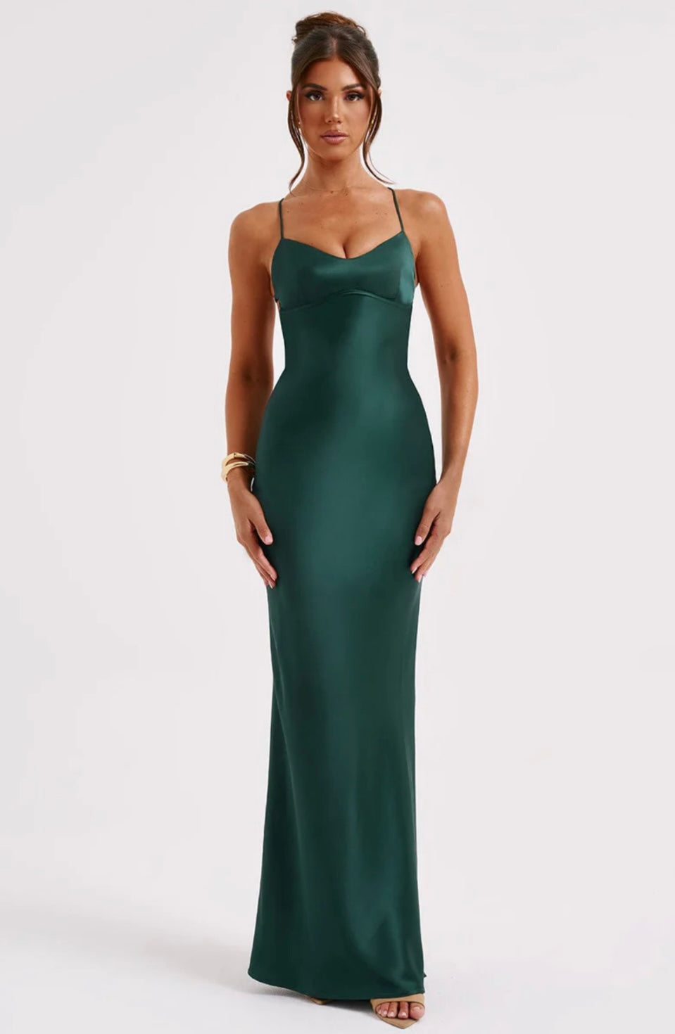 Cross Back Strappy Maxi Dress