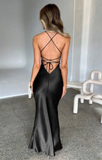 Cross Back Strappy Maxi Dress