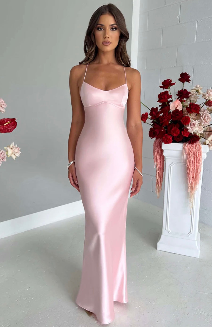 Cross Back Strappy Maxi Dress