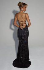 Strapless Rhinestone Maxi Dress Women