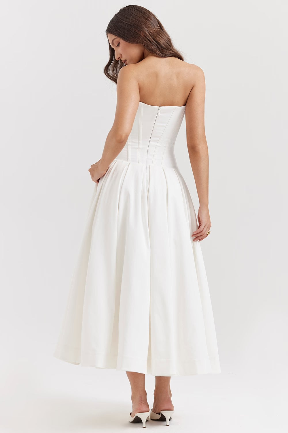 Sweetheart Neck Fit and Flare Dress