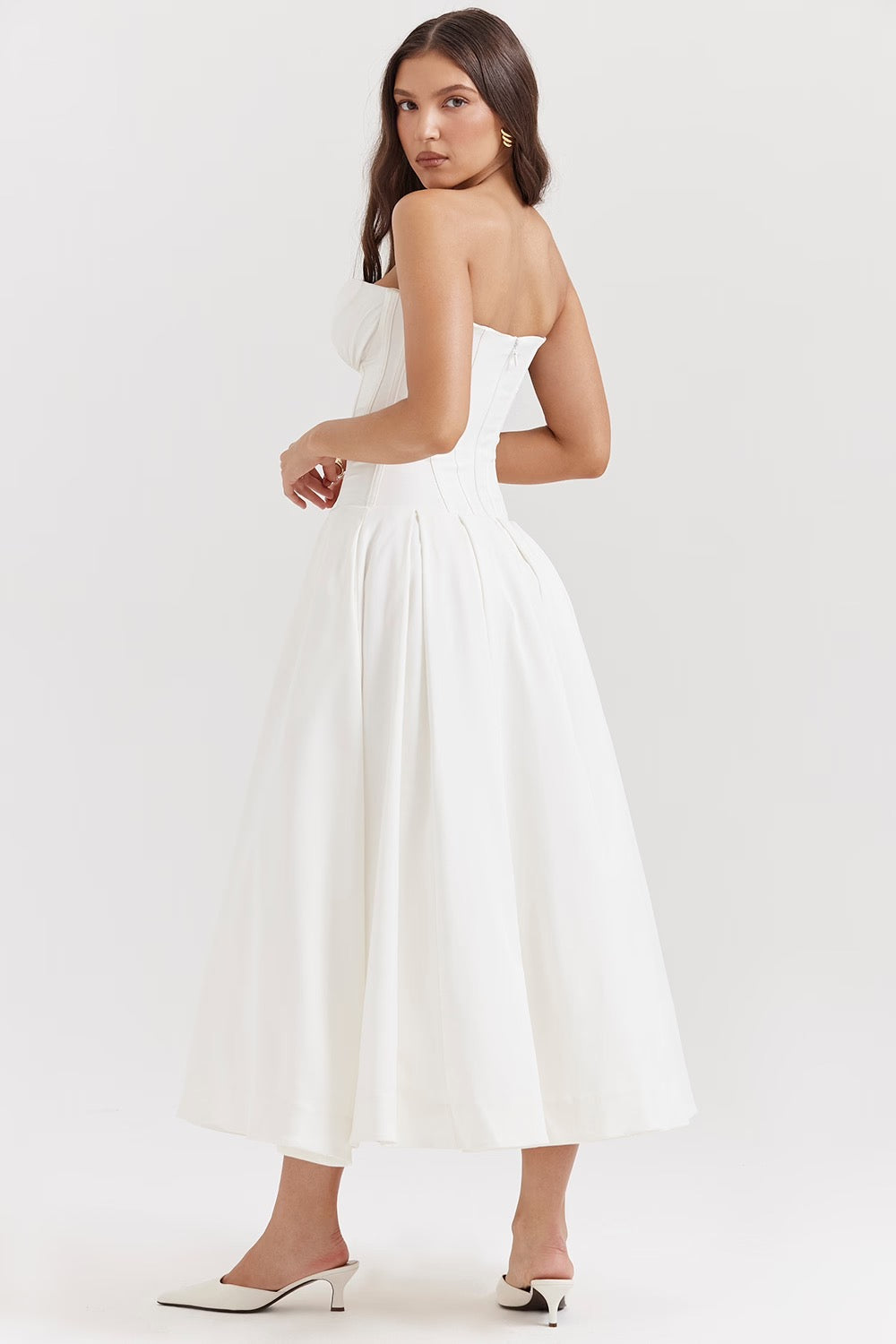 Sweetheart Neck Fit and Flare Dress