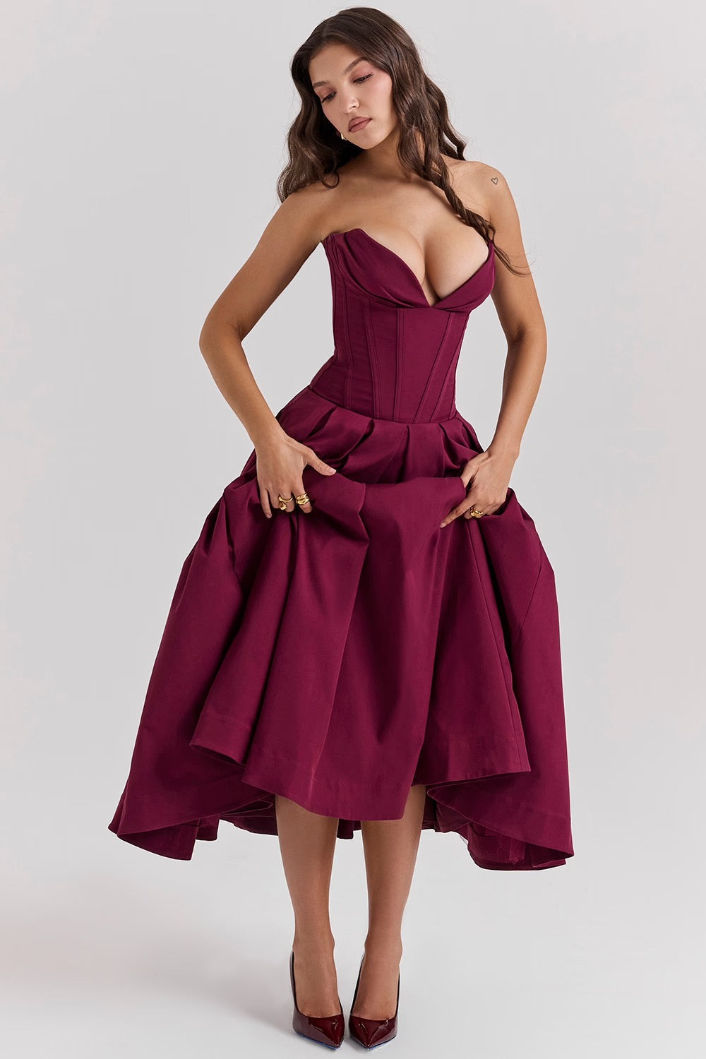 Sweetheart Neck Fit and Flare Dress Main image