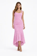 Women's Ruched Mermaid Midi Dress