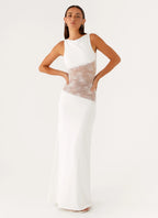 Lace Waist Sleeveless Maxi Dress