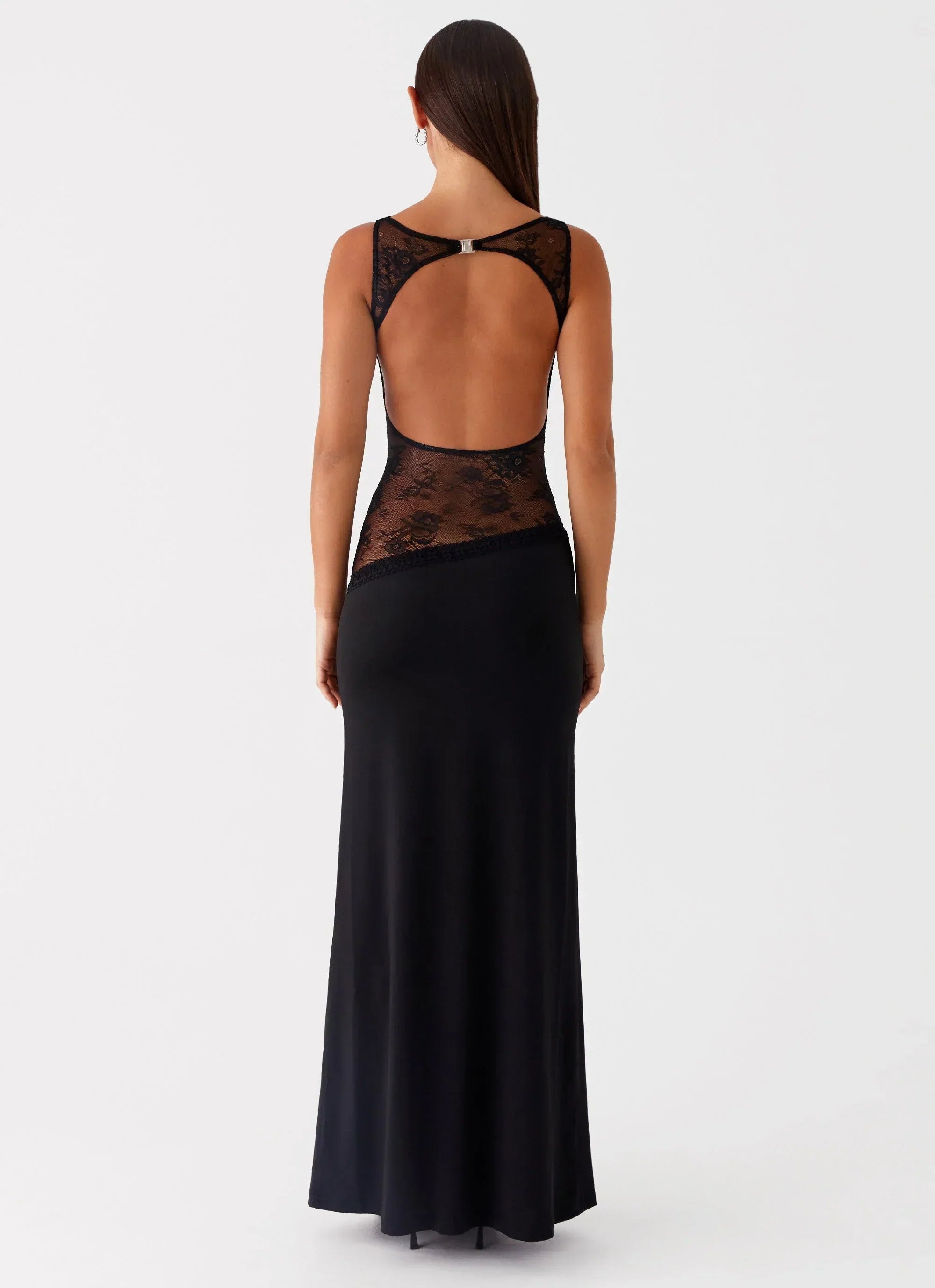 Lace Waist Sleeveless Maxi Dress