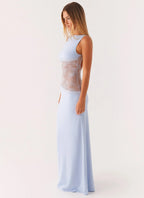 Lace Waist Sleeveless Maxi Dress
