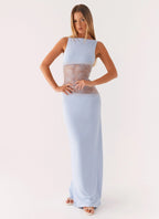 Lace Waist Sleeveless Maxi Dress