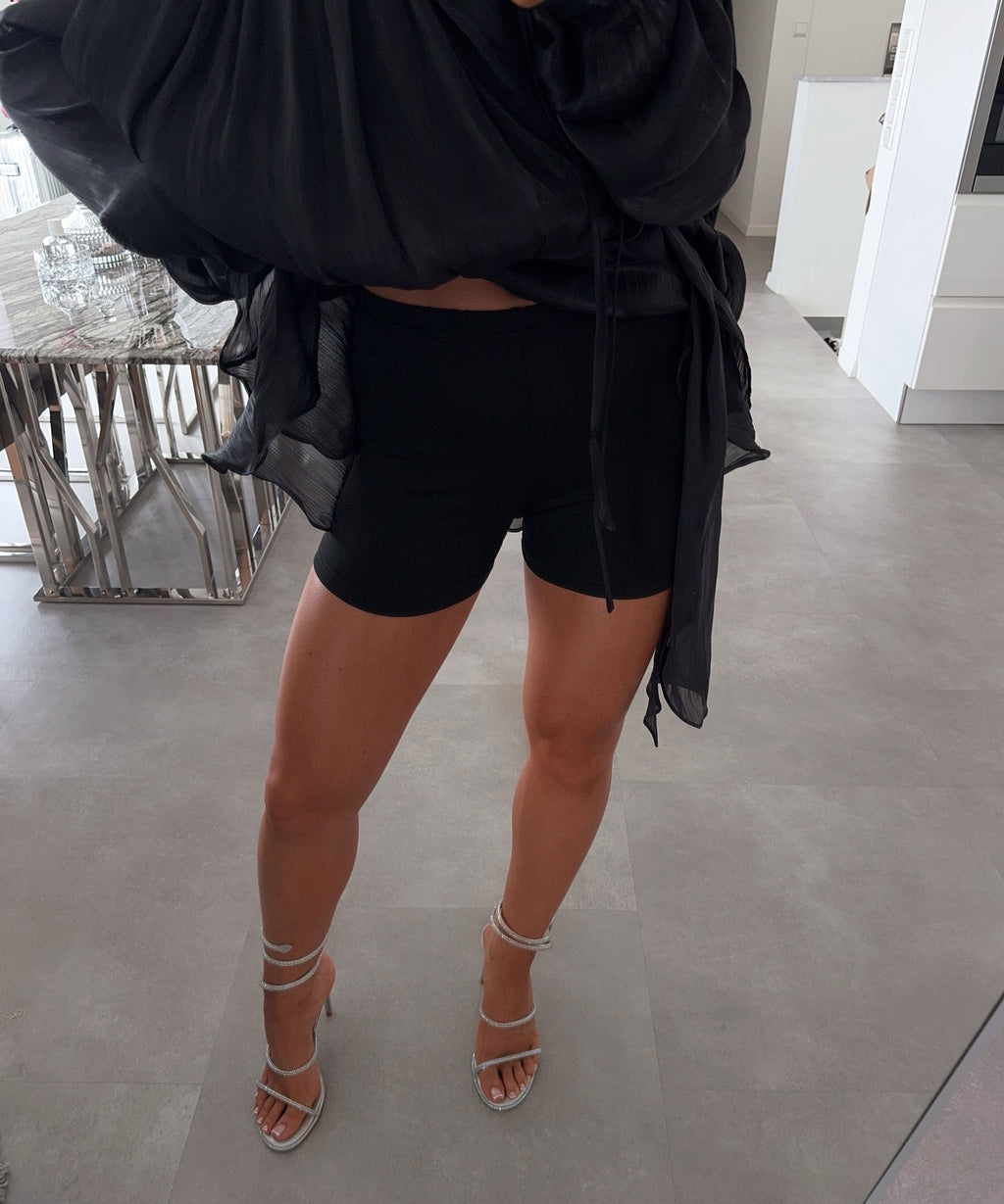 Long Sleeve Tiered Mini Dress