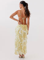 Strappy Floral Detail Maxi Dress Women