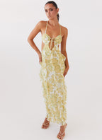 Strappy Floral Detail Maxi Dress Women