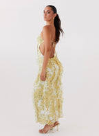 Strappy Floral Detail Maxi Dress Women