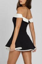 Sweetheart Off Shoulder Skater Mini Dress
