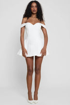 Sweetheart Off Shoulder Skater Mini Dress