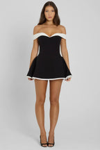 Sweetheart Off Shoulder Skater Mini Dress