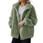 Women's Fleece Jacket – Hooded Full Zip Long Sleeve Warm Winter Coat
