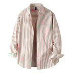 Men's Stripe Front Pocket Button Shirt
