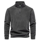 Men's Quarter-Zip Jumper – Long Sleeve Stand Collar Pullover Sweater Top