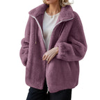 Women's Fleece Jacket – Hooded Full Zip Long Sleeve Warm Winter Coat