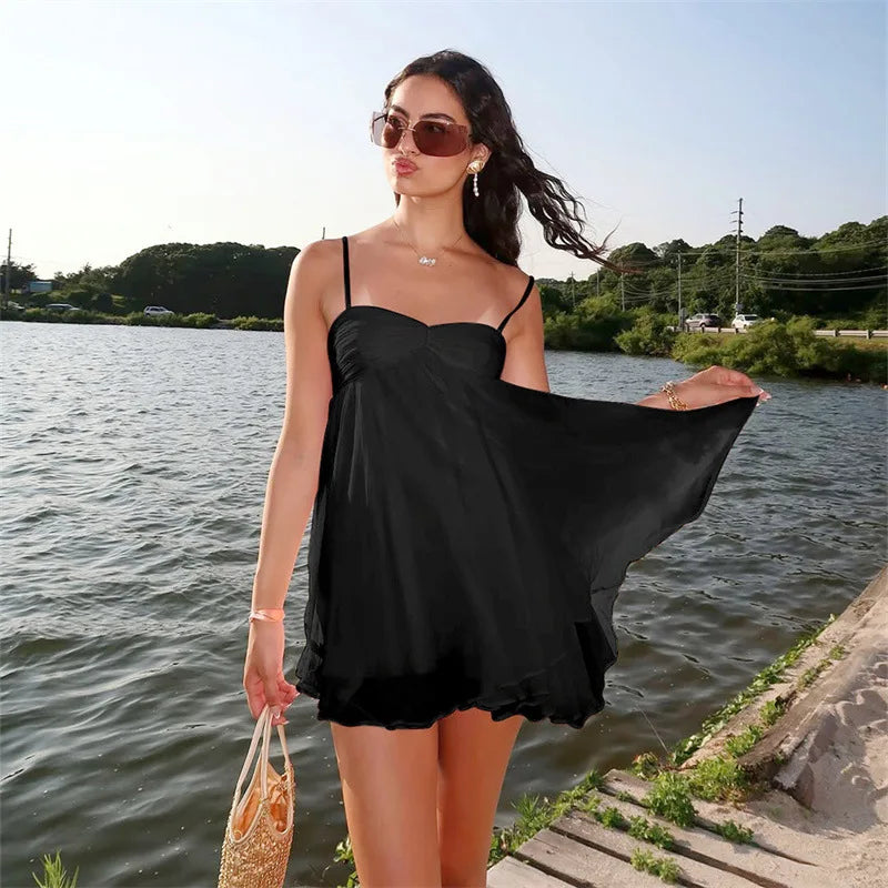 Babydoll Flare Short Dress Women