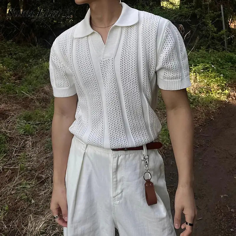 Men’s Relaxed Fit Knit Polo Top