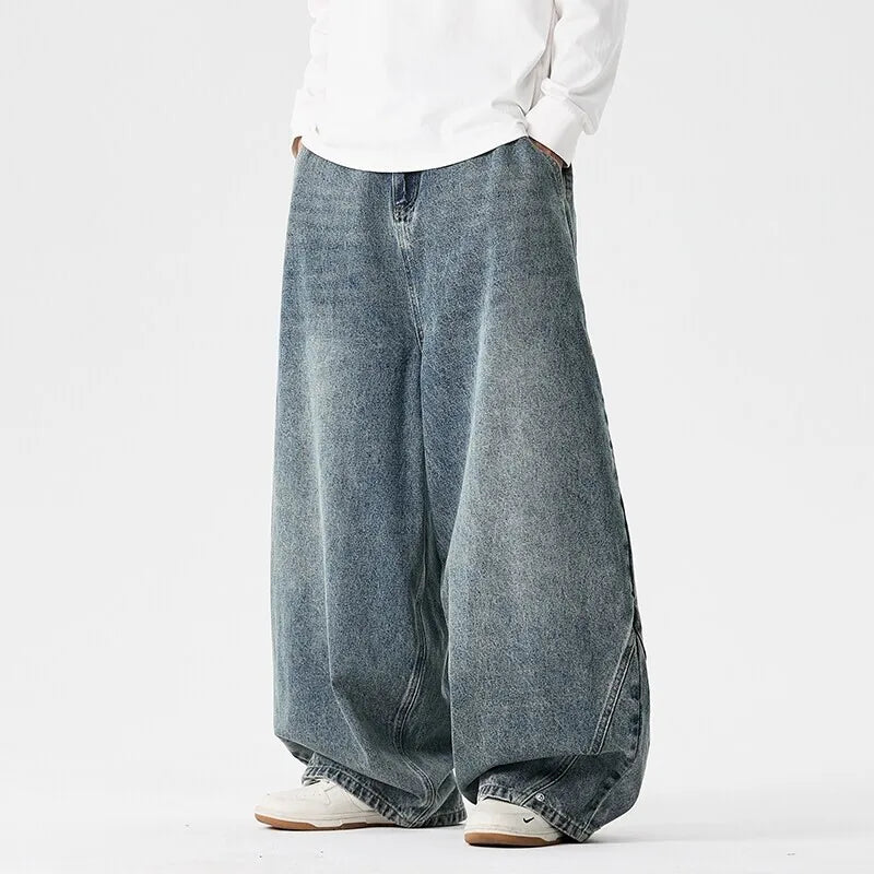 Men's Oversized Wide Leg Denim Jeans