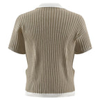 Men’s Collared Knit Shirt Short Sleeve