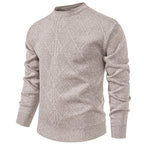 Men's Patterned Knit Sweater Crewneck Pullover Heritage Preppy Staple
