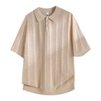 Men's Eyelet Polo Shirt Short Sleeve