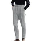 Tapered Leg Flat Front Trousers