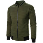 Men's Knitted Zip Up Jumper – Long Sleeve Stand Collar Sweater Jacket