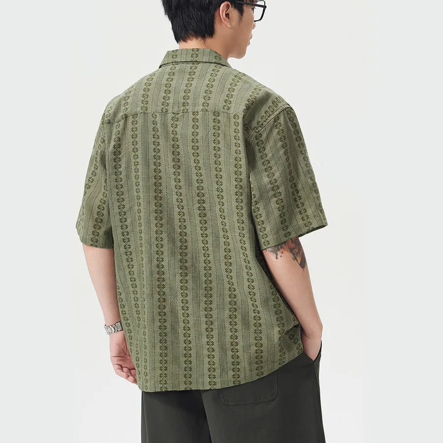 Men's Floral Button Up Camp Shirt