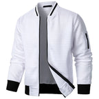 Men's Knitted Zip Up Jumper – Long Sleeve Stand Collar Sweater Jacket