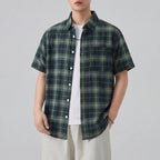 Plaid Button Up Short Sleeve Shirt