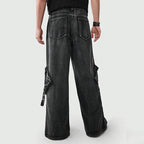 Men's Wide Leg Cargo Pants Jeans