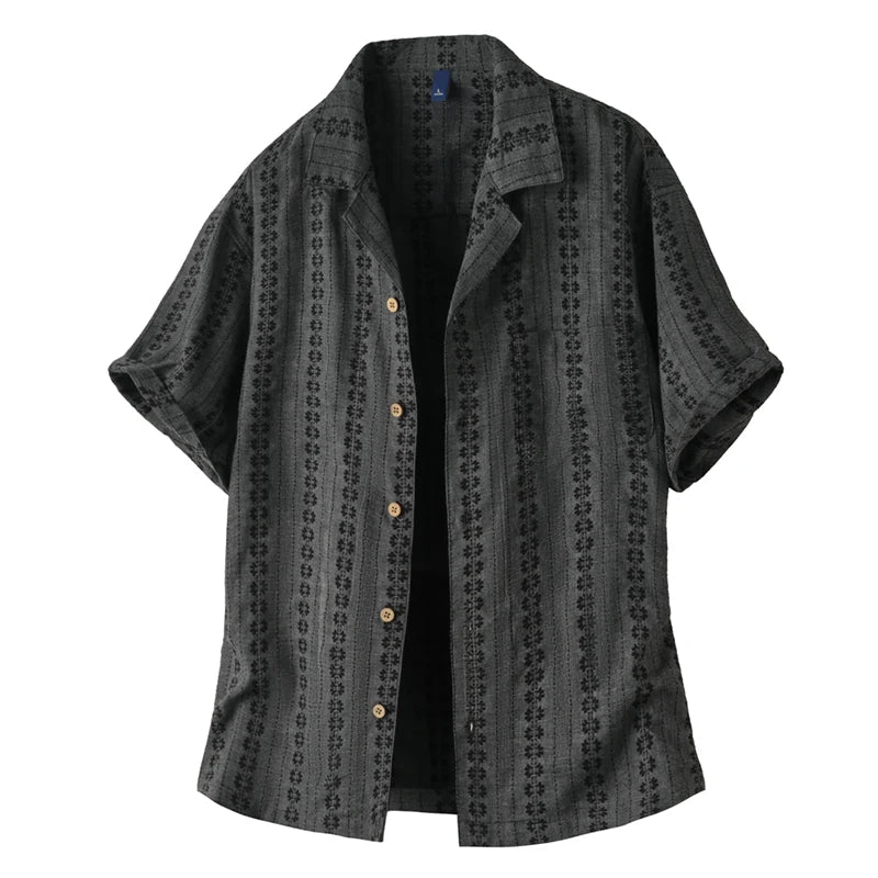 Men's Floral Button Up Camp Shirt