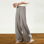 Men's Front Pleat Wide Pants