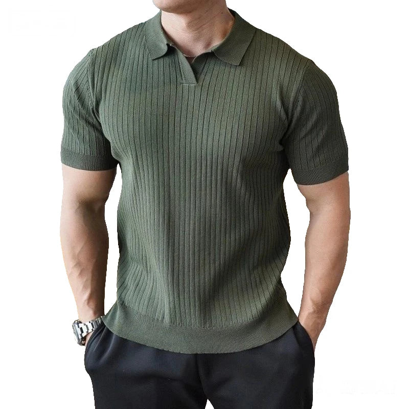 Men's Textured Look Polo Shirt