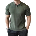 Men's Textured Look Polo Shirt