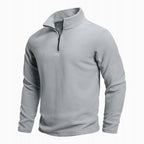 Men's Quarter Zip Fleece Jumper with Stand Collar