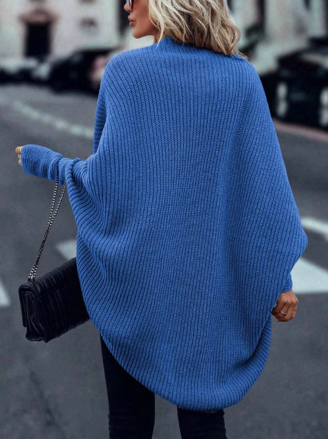 Women's Chunky Knit Cardigan – Longline Open Front Waterfall Jumper with Long Sleeves