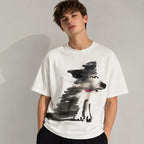 Men's Graphic Print Crew Neck Short Sleeve T Shirt