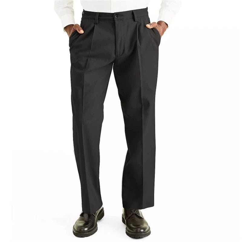 Flat Front Tailored Work Trousers