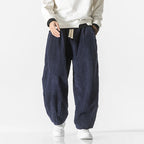 Men's Stripe Pants With Drawstring Waist