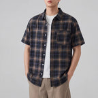 Plaid Button Up Short Sleeve Shirt