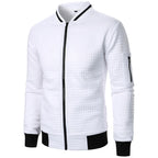 Men's Knitted Zip Up Jumper – Long Sleeve Stand Collar Sweater Jacket