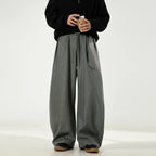 Loose Fit Pleated Wide Leg Pants