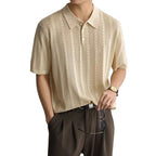 Men's Eyelet Polo Shirt Short Sleeve