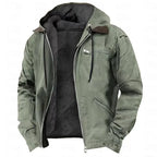 Men's Hooded Jacket – Full Zip Front, Long Sleeves and Two Front Pockets