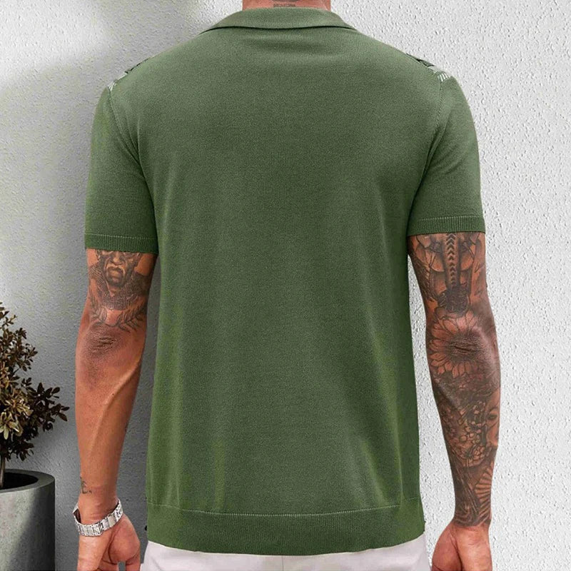 Classic Stripe Polo Shirt Men